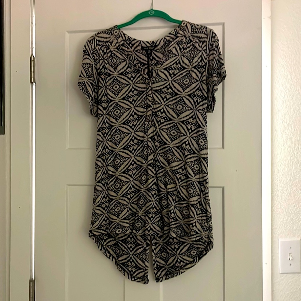 Lucky Brand, blouse.  Soft cotton/poly material.  Interesting back detail.